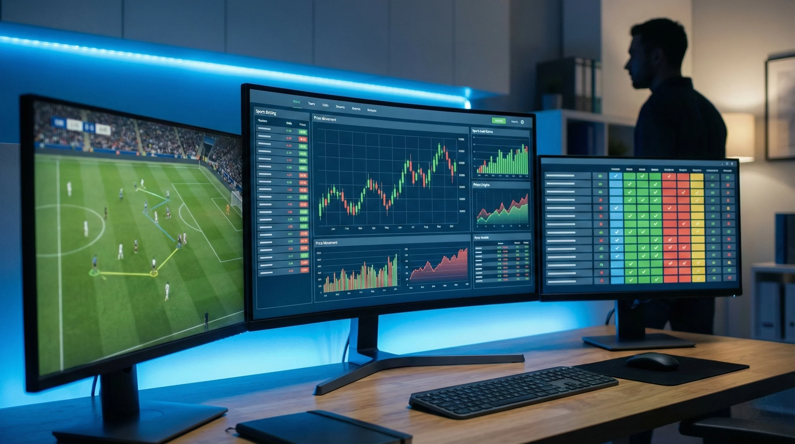 Sistema de odds em tempo real com dados a fluir em múltiplos ecrãs