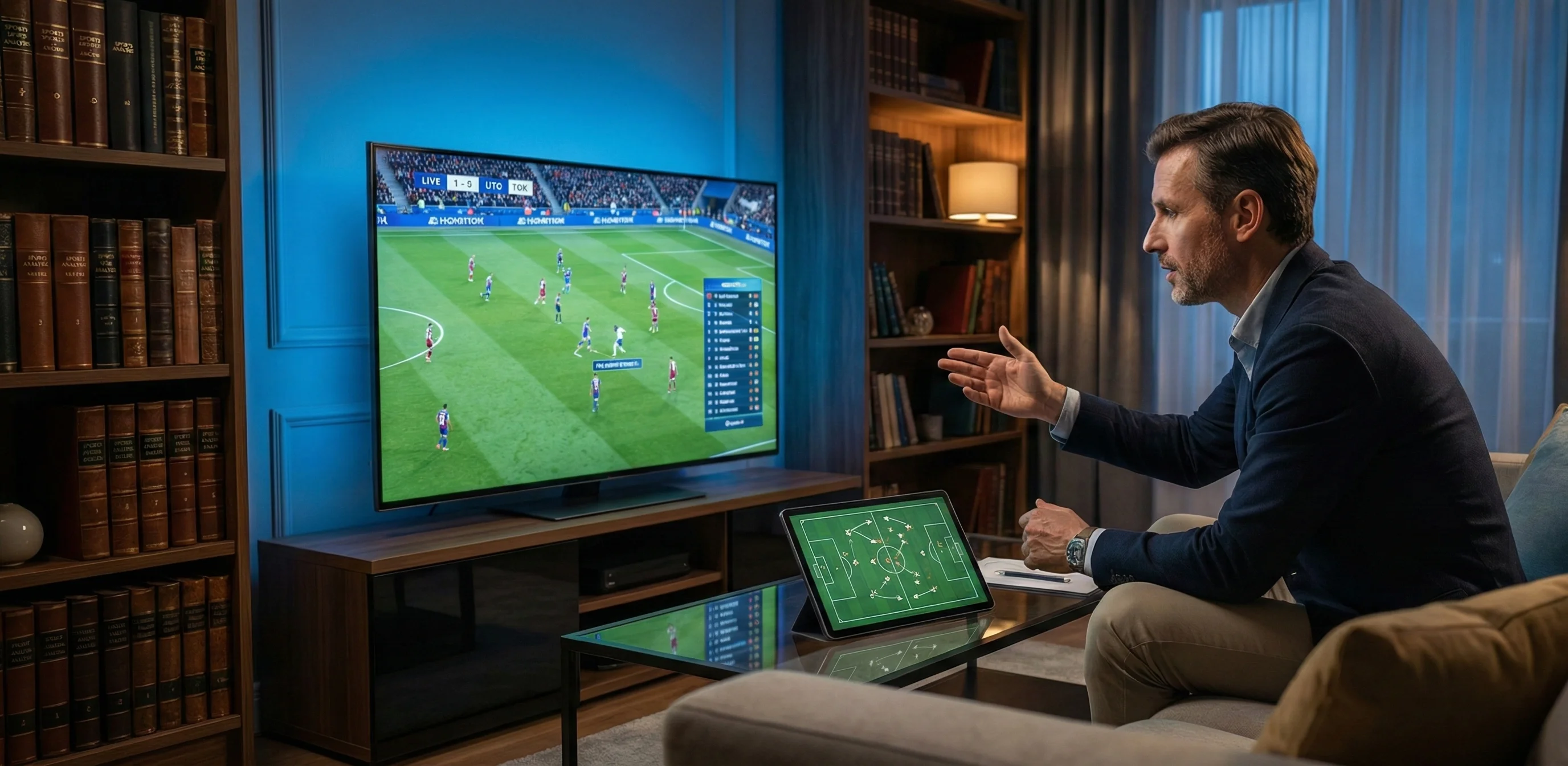 Análise táctica de jogo ao vivo com diagramas de formação