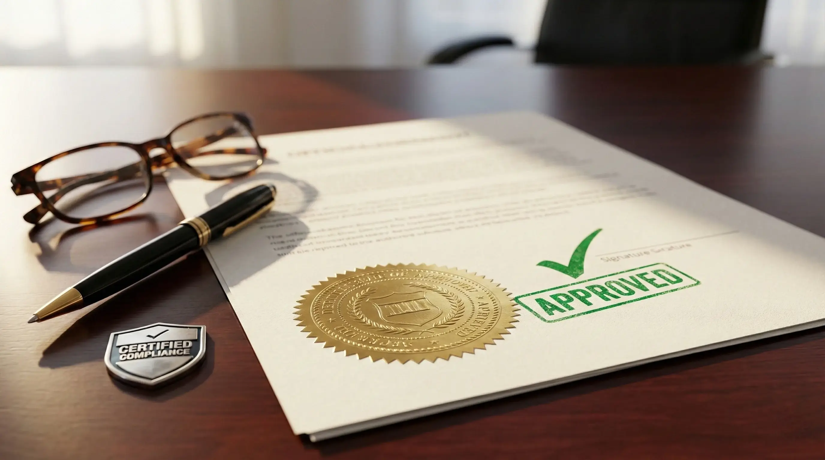 Documento oficial de licença SRIJ com selo de certificação para casas de apostas