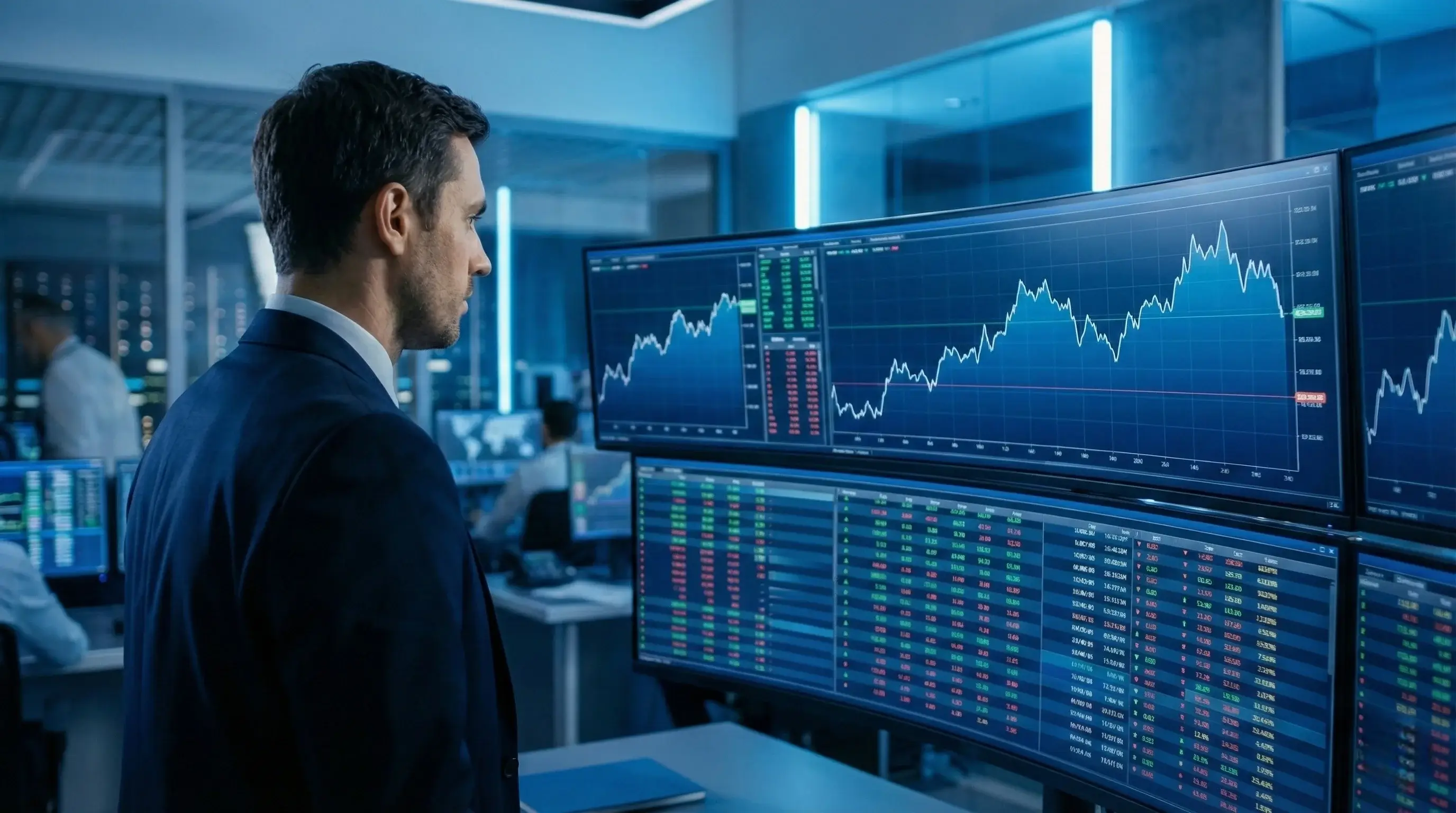 Monitores profissionais com visualização dinâmica de movimentos de odds